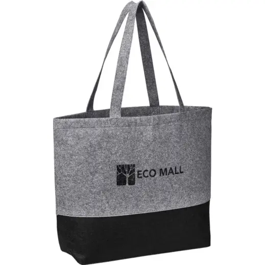 Okiyo Toku Recycled PET Felt Large Tote Branded Angle